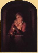 DOU, Gerrit Old Woman with a Candle  df Spain oil painting reproduction